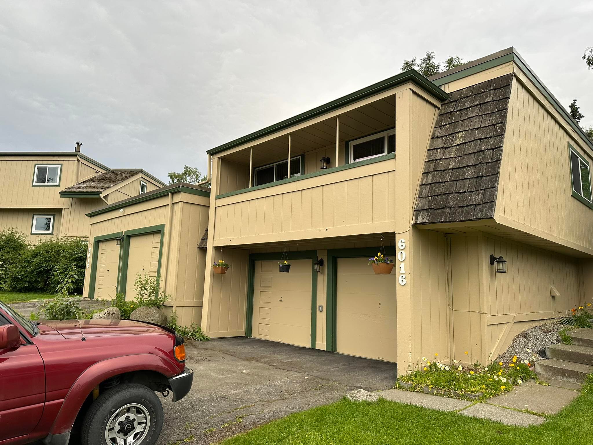 Residential exterior painting project in Anchorage neighborhood